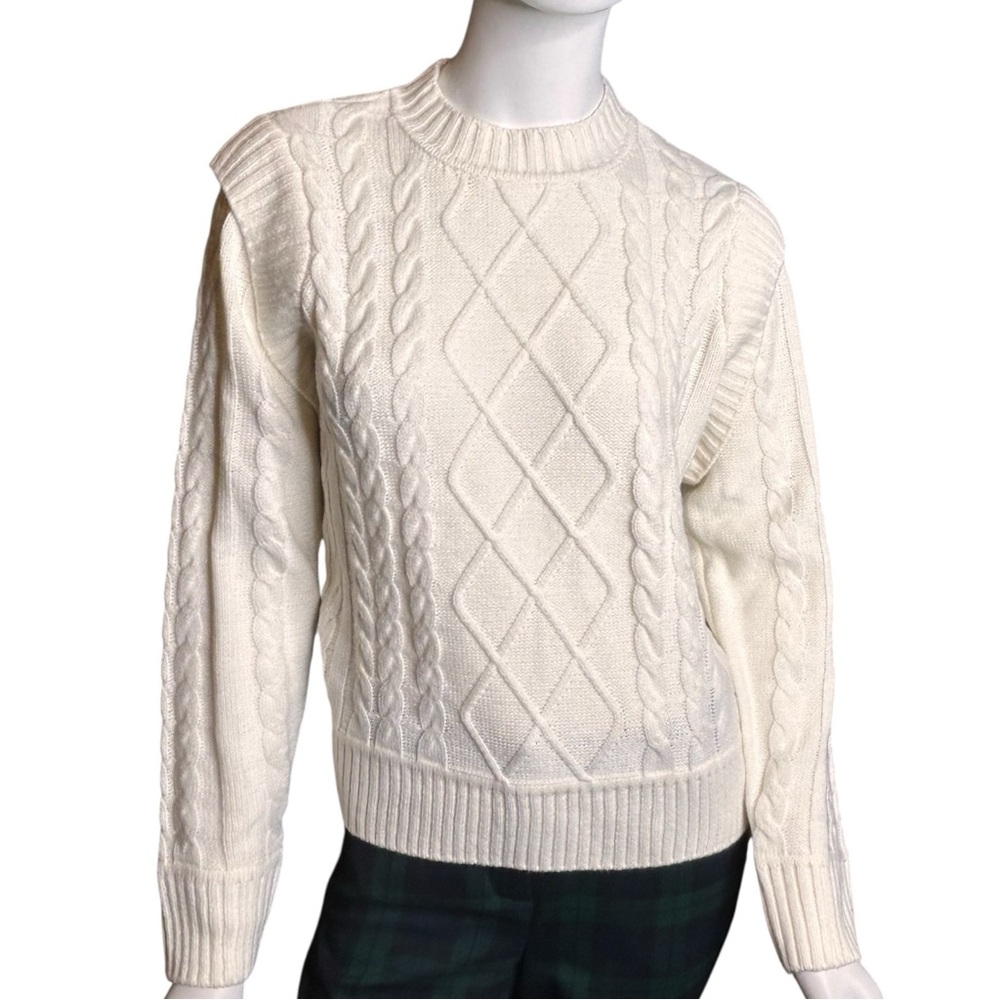 NWT Calvin Klein Jeans Women’s Medium Cable Vest Cable Knit Sweater Crewneck